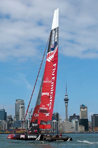 Emirates Team NZ training with the extended wingsail © Chris Cameron/ETNZ http://www.chriscameron.co.nz
