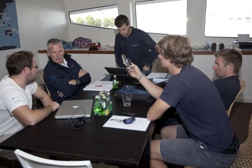 Christophe Keckeis, second left - on board to control security for the crossing of the Gulf of Aden ©  SW