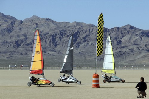 Mark Rounding, Ivanpah Dry Lake, USA - blokart World Championships 2012 © Steve Irby