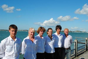 BBYC crew: George Brasell (helm), Michelle Tait (main), Joseph Kearney (trim), Ludo Marthe (bow) and Nikola Forward (floater). photo copyright BBYC Youth Match Racing taken at  and featuring the  class