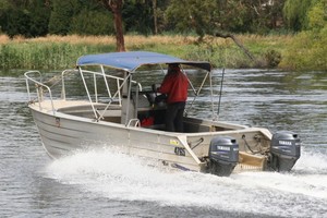 Specialized boats were needed to help eradicate carp. - Carp in Tasmania photo copyright Carl Hyland taken at  and featuring the  class