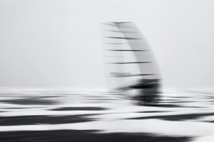 Hungarian olympian Laser sailor Zsombor Berecz (2008 Beijing - qualified 2012 London) ice surfing on the Lake Balaton. - Ice surfing on the Lake Balaton, Hungary photo copyright Gabor Turcsi taken at  and featuring the  class