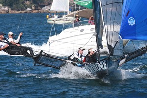 Pure Bolonde - 18ft Skiffs Queen of the Harbour photo copyright Frank Quealey /Australian 18 Footers League http://www.18footers.com.au taken at  and featuring the  class