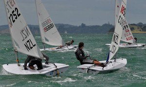 Laser - On water action from Day 2 of Sail Auckland photo copyright Suellen Hurling taken at  and featuring the  class