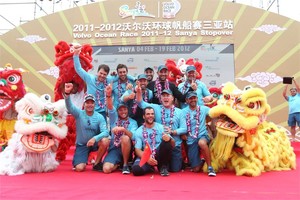 Leg 3 finish Volvo Ocean Race, Sanya, China photo copyright Ian Roman/Volvo Ocean Race http://www.volvooceanrace.com taken at  and featuring the  class