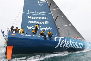 Leg 3 finish Volvo Ocean Race, Sanya, China photo copyright Ian Roman/Volvo Ocean Race http://www.volvooceanrace.com taken at  and featuring the  class