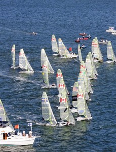 49er Start - Miami OCR 2012 photo copyright  Rolex/Daniel Forster http://www.regattanews.com taken at  and featuring the  class