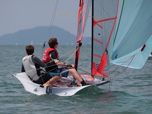 Hong Kong Gold Medal Winners Cosmas Grelon and Nathan Bradley - 15th Asian Sailing Chapionships, 2012 photo copyright Malee Whitcraft taken at  and featuring the  class