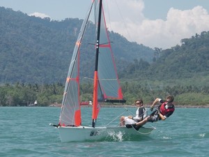 A Hong Kong Gold Medal Winners Cosmas Grelon and Nathan Bradley - 15th Asian Sailing Championships, 2012 photo copyright Rory Godman taken at  and featuring the  class