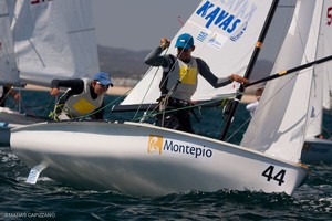 Alex and George Kavas competing at the 2011 420 Open Europeans - 470 Junior World Championship 2012 photo copyright Matias Capizzano http://www.capizzano.com taken at  and featuring the  class