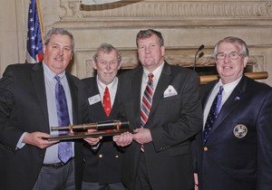 2012 Cruising Club of America Annual Awards Night at the New York Yacht Club

Rod Stephens Award Winner, Bob Arzbaecher, Bob Drew Awards Chairman, Brian Adams Navigator of the yacht Sociable and CCA Commodore Dan Dyer



Photo © Dan Nerney

 photo copyright  SW taken at  and featuring the  class