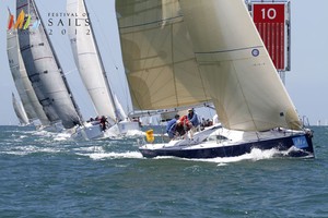 SAILING -  Festival Of Sails 2012 - Melbourne to Geelong Passage Race Finish, Royal Geelong Yacht Club, Geelong (AUS), 26/01/2012. photo copyright Teri Dodds/ Festival of Sails http://www.festivalofsails.com.au/ taken at  and featuring the  class