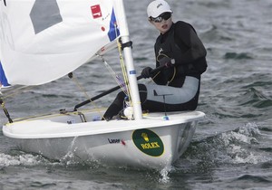Gold medalist Lijia Xu (CHN) in the Laser Radial class - Miami OCR 2012 photo copyright  Rolex/Daniel Forster http://www.regattanews.com taken at  and featuring the  class