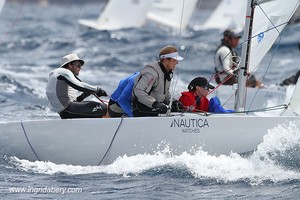 Etchells World Championship Sydney Australia 2012.  Murray Gordon helming Boat X around the windward mark. photo copyright Ingrid Abery http://www.ingridabery.com taken at  and featuring the  class