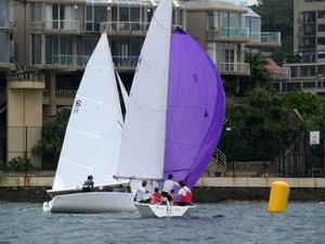 Jordan Reece (RSYS) leading Jay Griffin (CYCA) - Hardy Cup 2012 photo copyright Aline Van Haren  taken at  and featuring the  class
