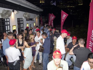 Mount Gay Rum 2012 Neptune Regatta. Mt Gay Rum Opening Party. Packed house on teh rooftop at The Club Hotel. photo copyright Guy Nowell/ Mt Gay Rum Neptune Regatta taken at  and featuring the  class