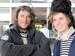Jarle Andhoey and crew member 19-year-old Samuel Massie - now they&rsquo;ve taken an ``accidental`` stowaway to Antarctica photo copyright  SW taken at  and featuring the  class