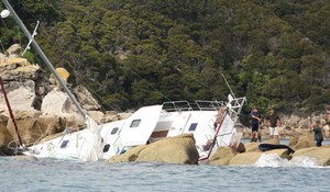 Okiana wrecked after GPS fooled the crew into thinking they were in the middle of the entrance photo copyright  SW taken at  and featuring the  class