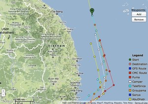 The fleet are reasonably tightly grouped with about 130-150nm left to sail to the finish photo copyright PredictWind.com www.predictwind.com taken at  and featuring the  class