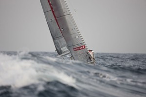 Team BAE Systems crashing through the waves. Sailing Arabia the Tour 2012. Leg 5 from Dibba - Mussanah. Oman photo copyright Lloyd Images http://lloydimagesgallery.photoshelter.com/ taken at  and featuring the  class