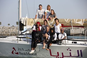 The all female crew for Al Thuraya Bank Muscat including skipper Dee Caffari - Sailing Arabia - The Tour 2012 photo copyright Lloyd Images http://lloydimagesgallery.photoshelter.com/ taken at  and featuring the  class