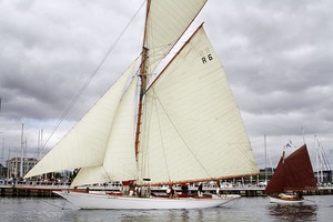 Sayonara with Hands of Friendship following on - Wooden Boat Festival 2012, Geelong, Victoria, Australia photo copyright Teri Dodds - copyright http://www.teridodds.com taken at  and featuring the  class