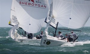 Womens Match Race. Silja Lehtinen, Silja Kanerva, Mikaela WUlff, (FIN) and Lucy Macgregor, Annie Lush, Kate Macgregor, (GBR) - Miami OCR 2012 photo copyright  Rolex/Daniel Forster http://www.regattanews.com taken at  and featuring the  class