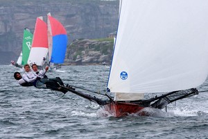 appliancesonline was a consistent third overall - Giltinan 18ft Skiff Championship 2012 photo copyright Frank Quealey /Australian 18 Footers League http://www.18footers.com.au taken at  and featuring the  class