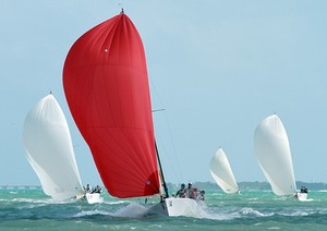 melges 24 spinnakers - Bacardi Miami Sailing Week - Melges 24 photo copyright  JOY / U.S. Melges 24 Class Association http://www.melges32.com taken at  and featuring the  class