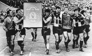 Rabbitohs - 1968 Grand Final winners with Giltinan shield photo copyright Australian 18 Footers League http://www.18footers.com.au taken at  and featuring the  class