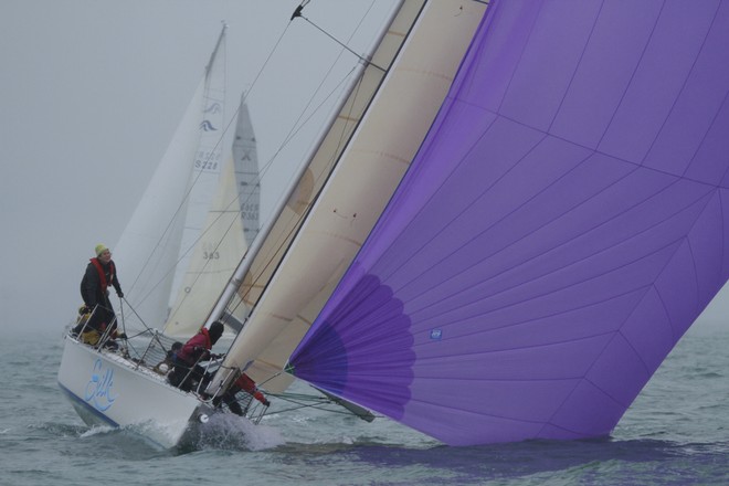 One big kite on the Radford Sprint 35, Silk. - Australian Women’s Keelboat Regatta ©  Alex McKinnon Photography http://www.alexmckinnonphotography.com
