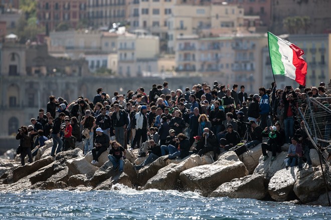 April 12th 2011, AC45 World Series Naples. Second day of Racing. © Sander van der Borch / Artemis Racing http://www.sandervanderborch.com