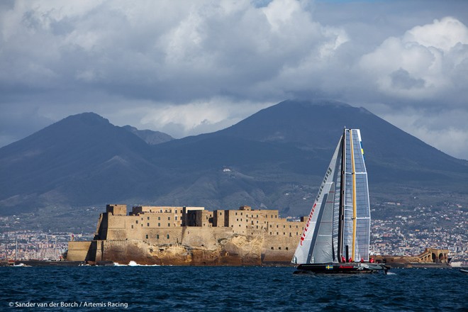 April 12th 2011, AC45 World Series Naples. Second day of Racing. © Sander van der Borch / Artemis Racing http://www.sandervanderborch.com