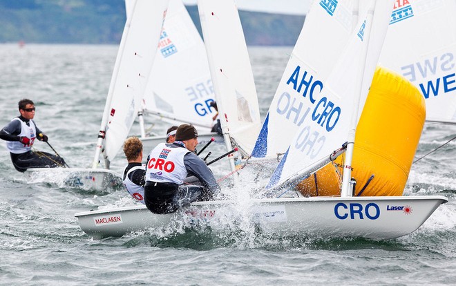 Dino Sindik (CRO) on Day 3 of the 2012 Fourth Star Pizza ISAF Youth Worlds, Dublin, Ireland © ISAF Youth Worlds http://www.isafyouthworlds.com