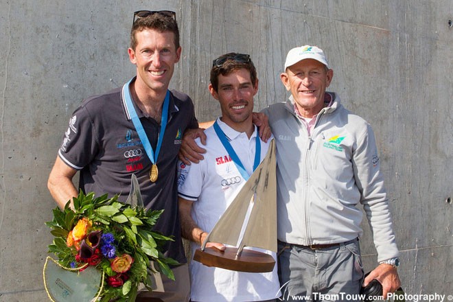 Mat Belcher, Malcolm Page, Victor Kovalenko - 470 World Championship 2012 © Thom Touw http://www.thomtouw.com