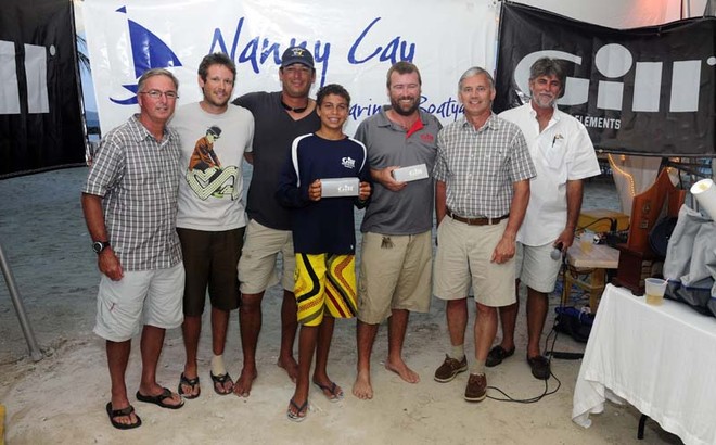 Colin Rathbun and his winning team from Tortola, BVI - Gill BVI International Match Racing Champions 2012  © Todd VanSickle / BVI Spring Regatta http://www.bvispringregatta.org