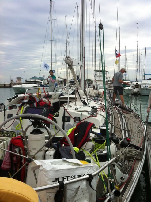 Iolanthe II finished with a broken boom &copy; Sail Noumea 2012 http://www.sailnoumea.com/