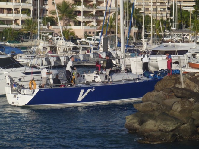 V5 enters the marina at Noumea, and was the first monohull to finish Sail Noumea 2012 © Sail Noumea 2012 http://www.sailnoumea.com/