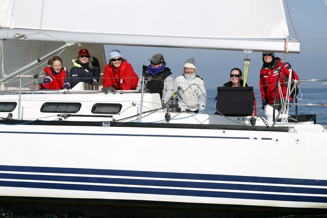 Crew from the ever-improving Duckmobile. - Australian Women’s Keelboat Regatta ©  Alex McKinnon Photography http://www.alexmckinnonphotography.com