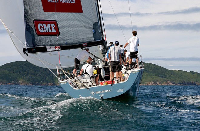 Equinox under her kite. - Sail Port Stephens &copy;  John Curnow