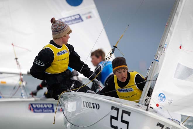 Craig Dobbs and Charlie Cox,420 GBR 54182 - RYA Volvo Youth Nationals 2012 ©  Paul Wyeth / RYA http://www.rya.org.uk