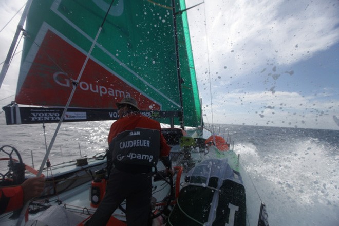 Groupama Sailing Team during leg 6 - Volvo Ocean Race 2011-12 © Yann Riou/Groupama Sailing Team /Volvo Ocean Race http://www.cammas-groupama.com/