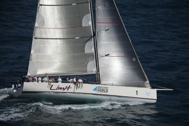 Alan Brierty’s RP62 Limit.  First and fastest, breaking a 30 year old race record - Fremantle to Bali 2012 © Bernie Kaaks