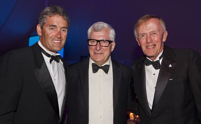 America’s Cup Hall of fame<br />
Russel Coutts, Patrizio Bertelli (CEO, Prada and Team principal Luna Rossa) and Halsey Herreshoff<br />
Photo:  © Luna Rossa/Studio Borlenghi