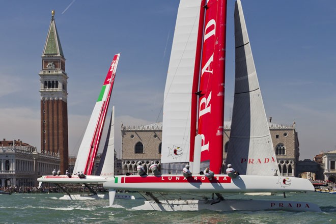 Luna Rossa AC45 Venezia<br />
Luna Rossa training in San Marco square © Carlo Borlenghi / www.carloborlenghi.com