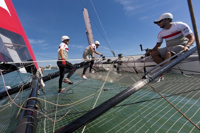 Luna Rossa AC45 Venezia<br />
On board of Luna Rossa - Swordfish © Carlo Borlenghi http://www.carloborlenghi.com