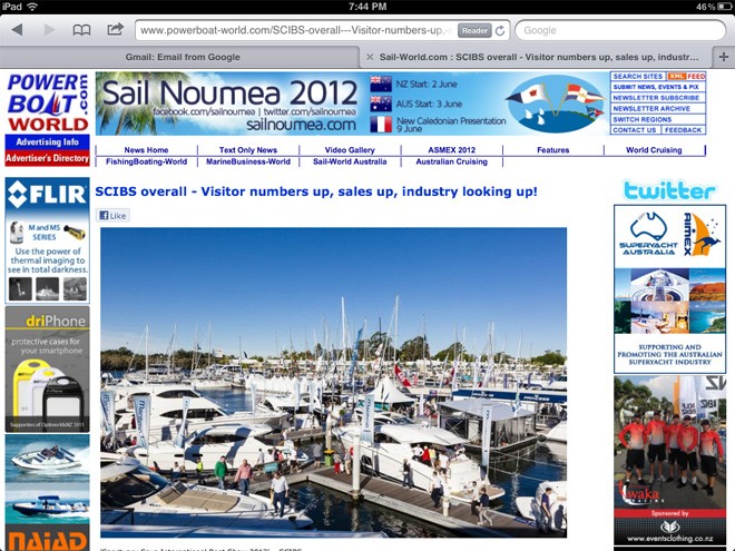 Powerboat World on iPad © SW