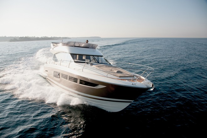 The award winning Prestige 500 flybridge © Pacific Motor Yachts