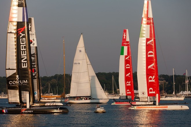 The Old and the New  - America’s Cup World Series  Newport 2012, Racing Day 2 © ACEA - Photo Gilles Martin-Raget http://photo.americascup.com/