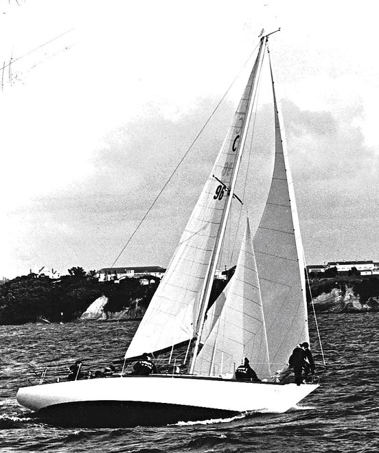 Rainbow 2 training in the Hauraki Gulf prior to being shipped to Germany for the One Ton Cup. © SW